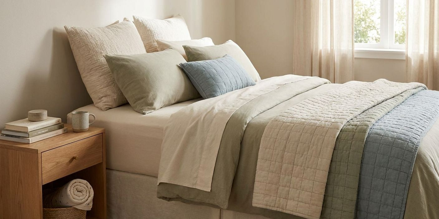 Postpartum-friendly bedding for new moms