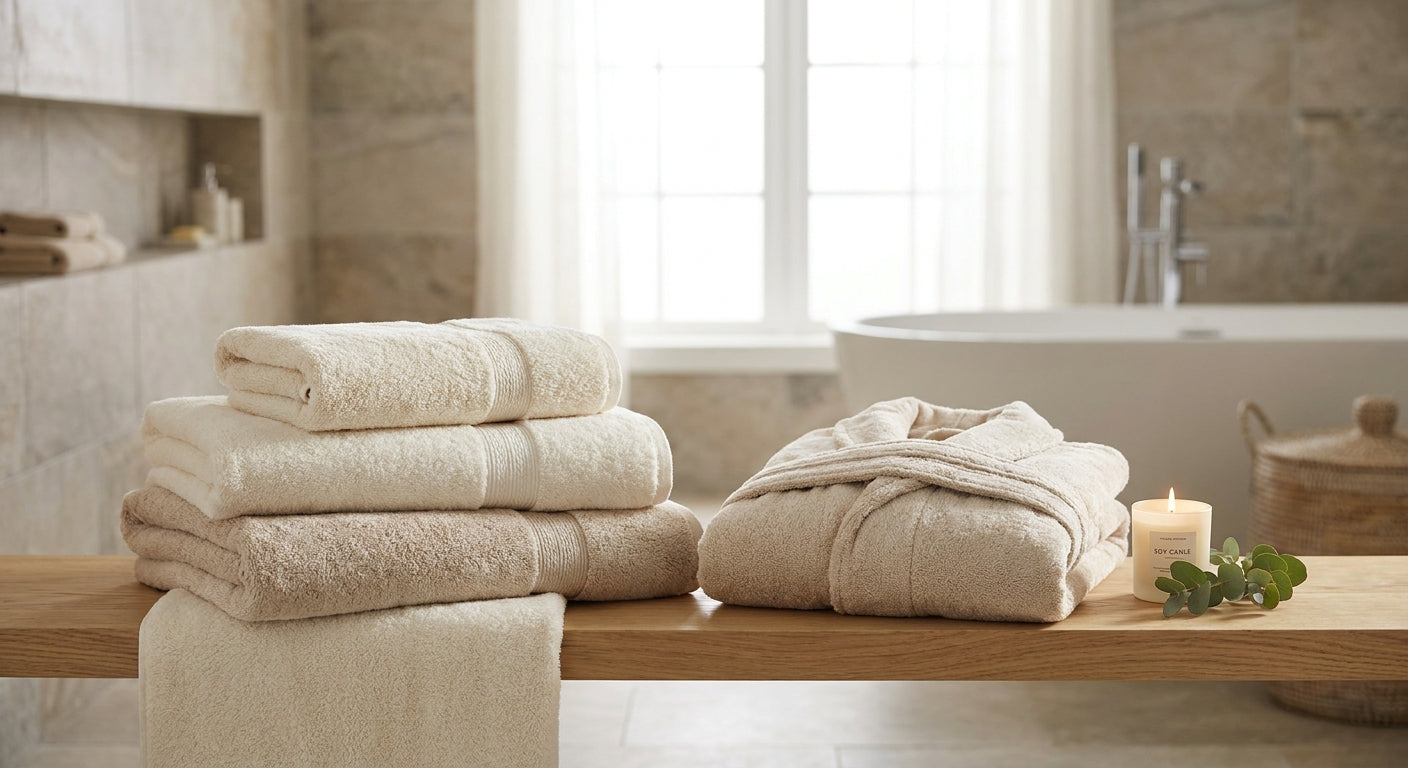Turkish cotton towels for a spa-like bathroom