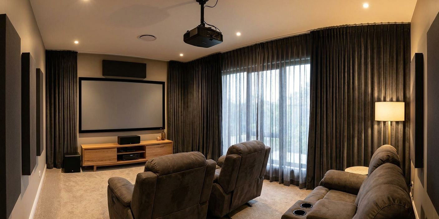 Curtains for a home theater or media room