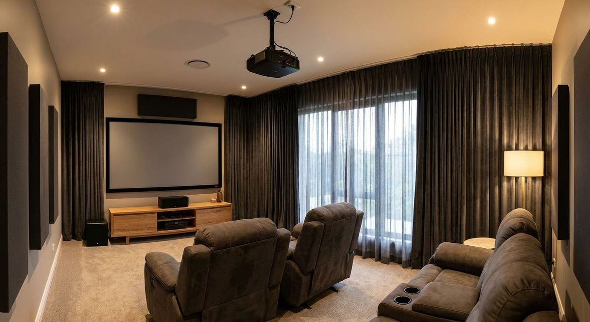 Curtains for a home theater or media room