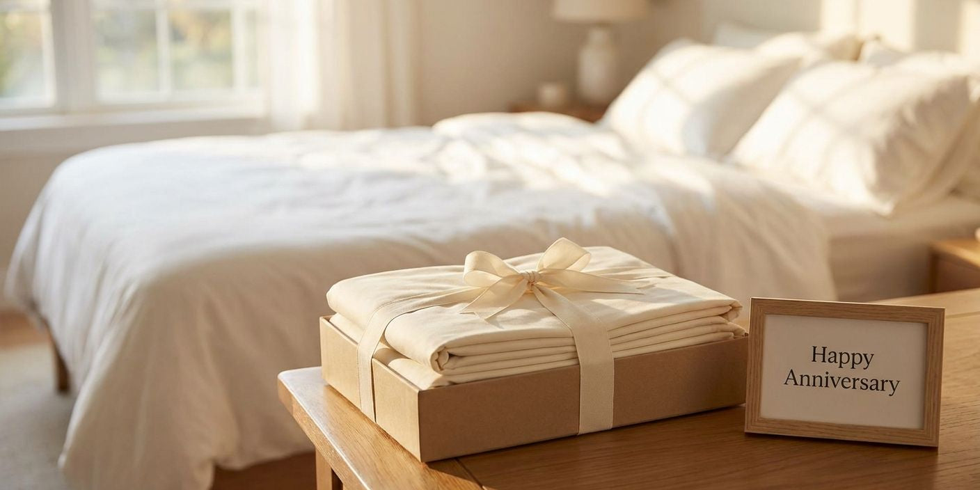 Egyptian cotton bed sheets for anniversary gifts