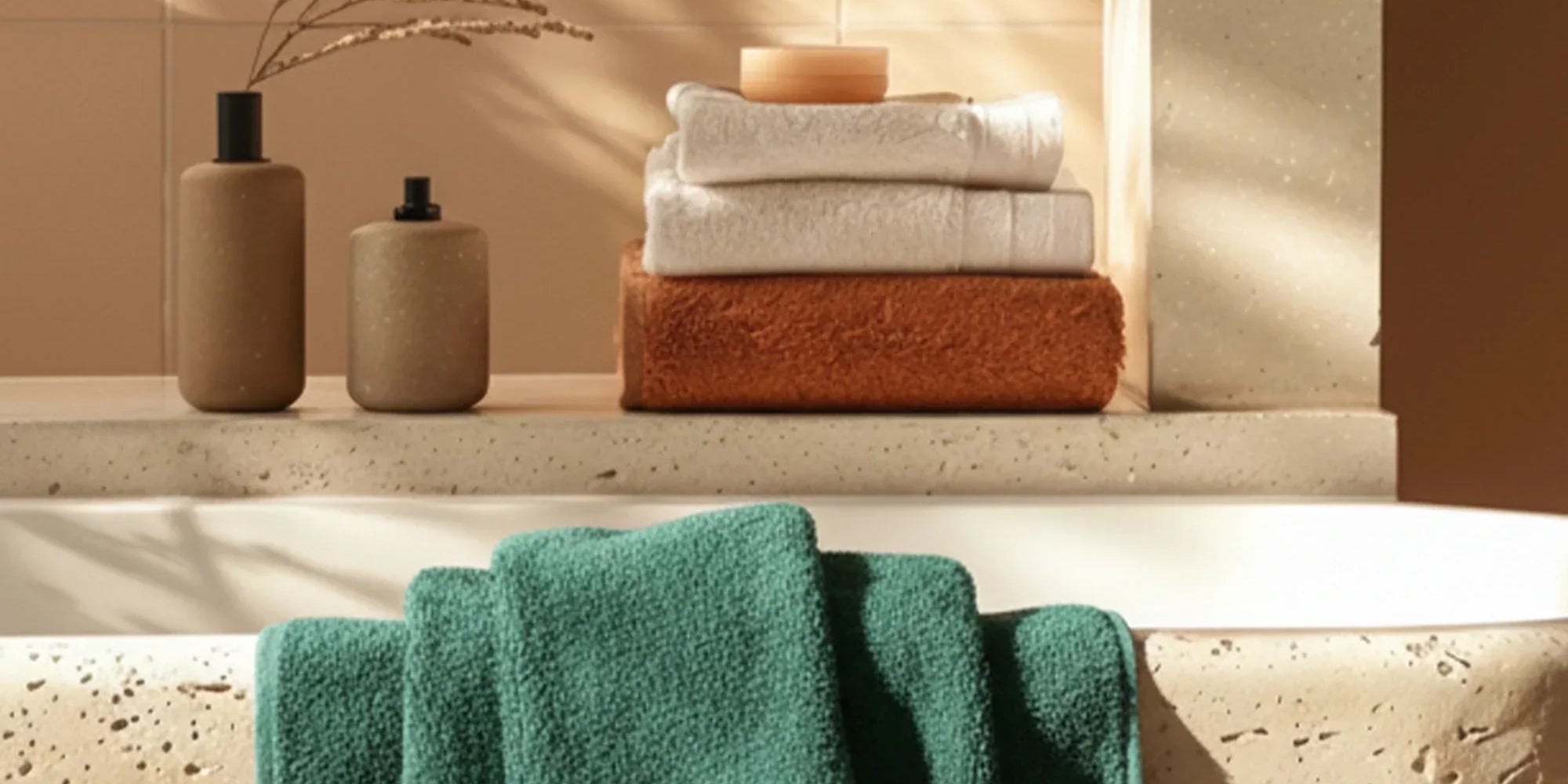 Superior Madeline Egyptian cotton plush bath towels, set of 2