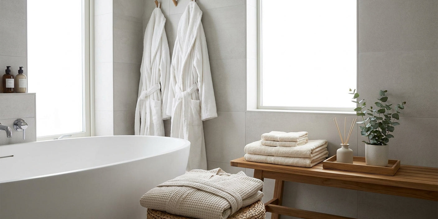 Bathrobes for a spa-style bathroom