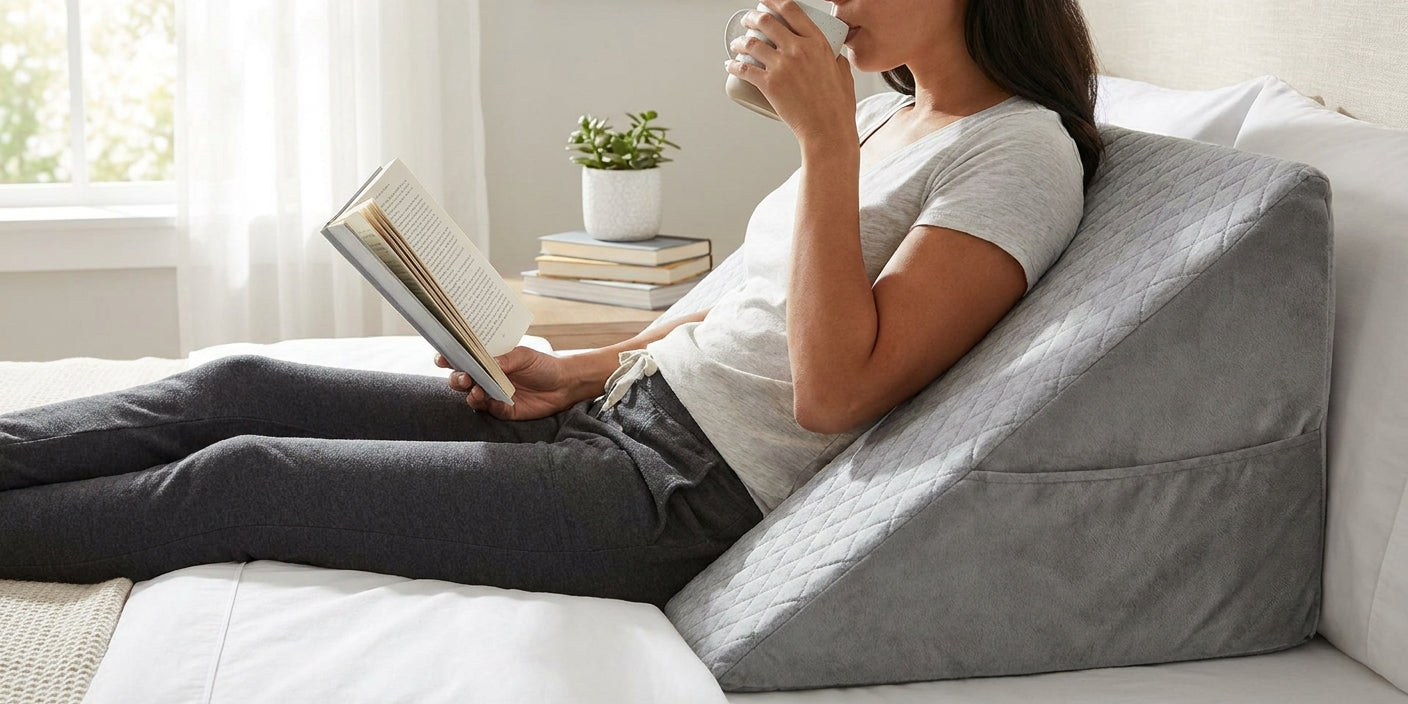 Wedge pillows for acid reflux and sleeping upright