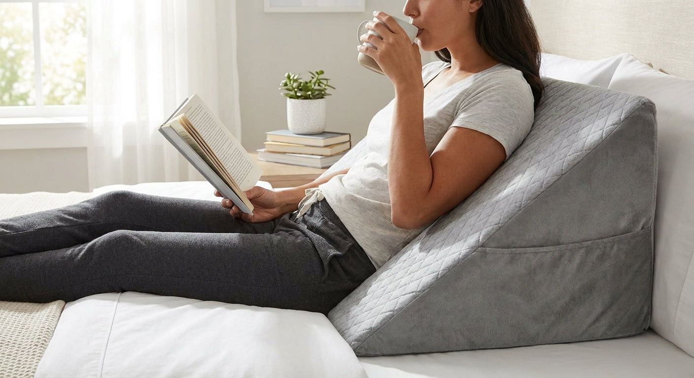 Wedge pillows for acid reflux and sleeping upright