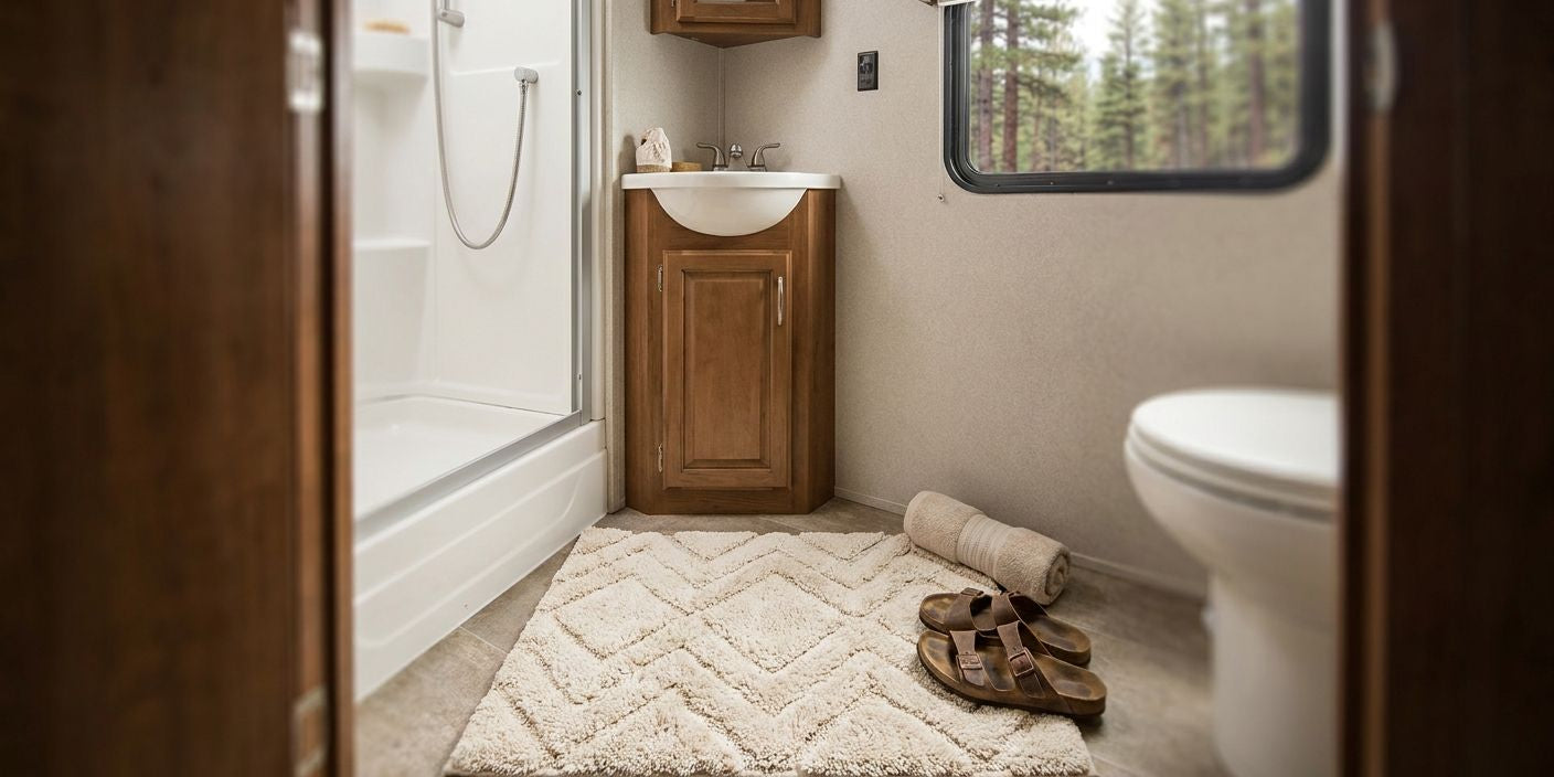 Bath rugs for RVs and campers