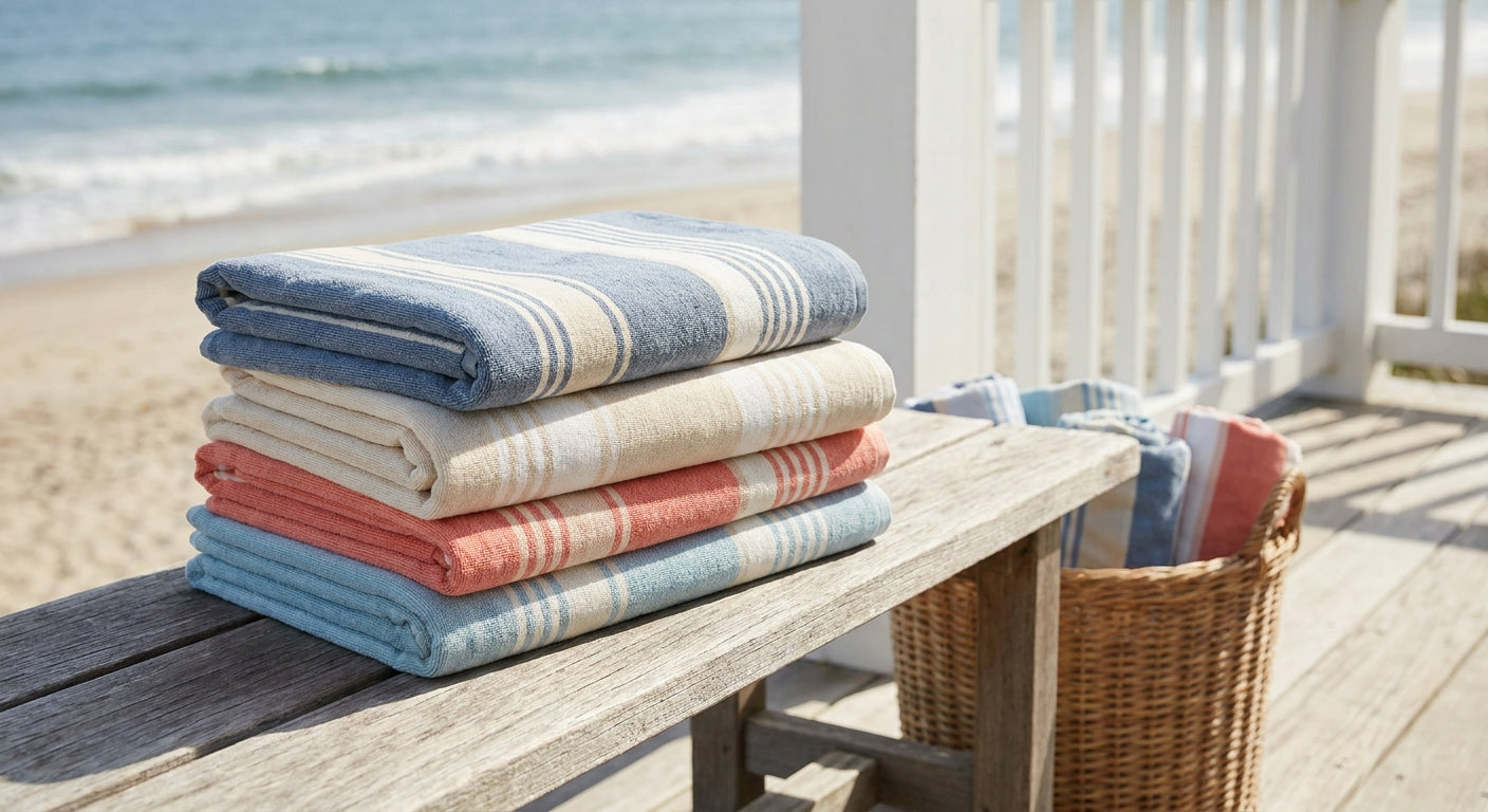 Beach towels for a beach house rental