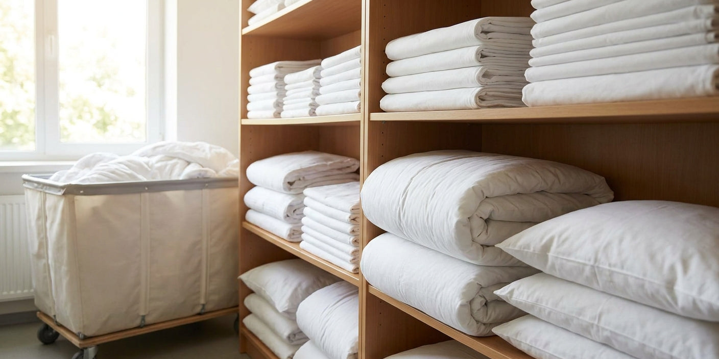 Bulk bedding for hotels and short-term rentals