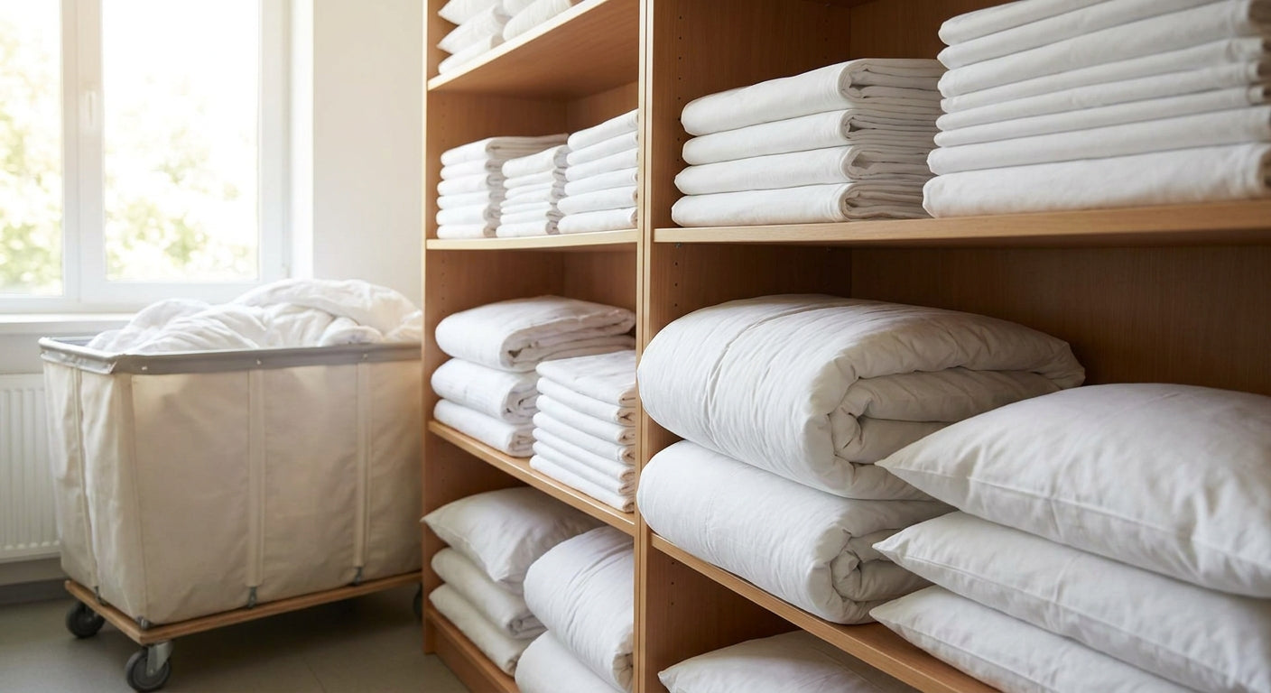 Bulk bedding for hotels and short-term rentals