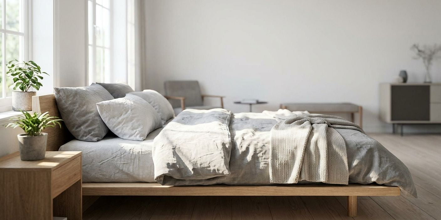 Sheets for a minimalist Scandinavian bedroom