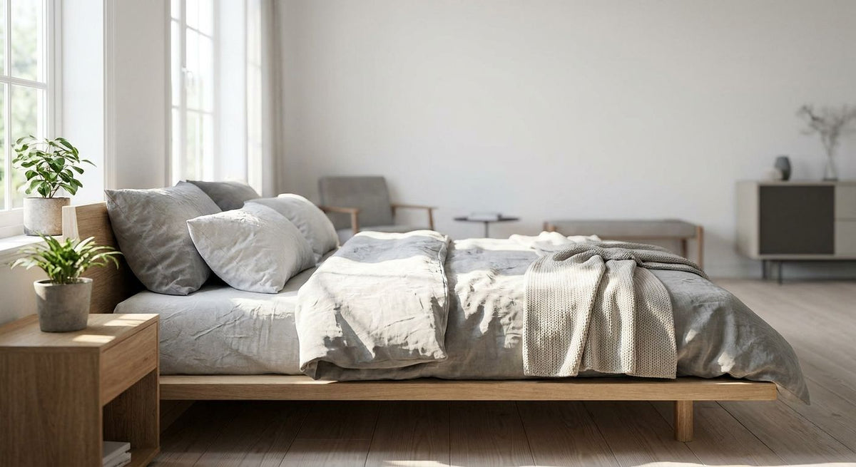Sheets for a minimalist Scandinavian bedroom