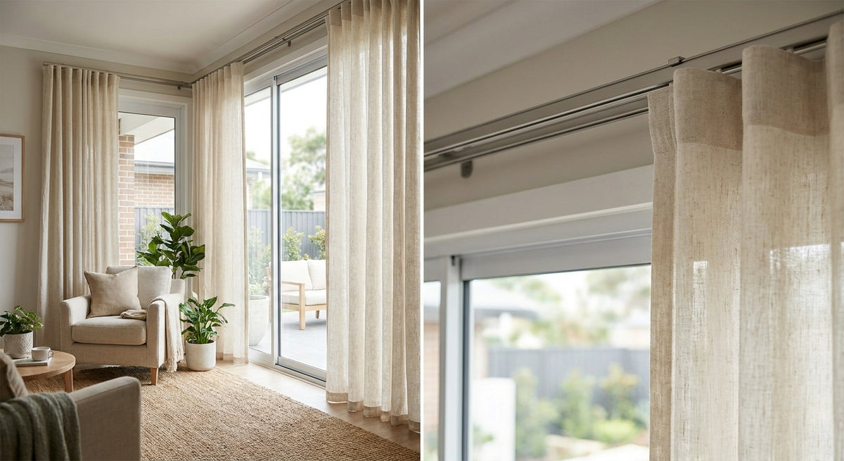 Curtains for sliding glass doors