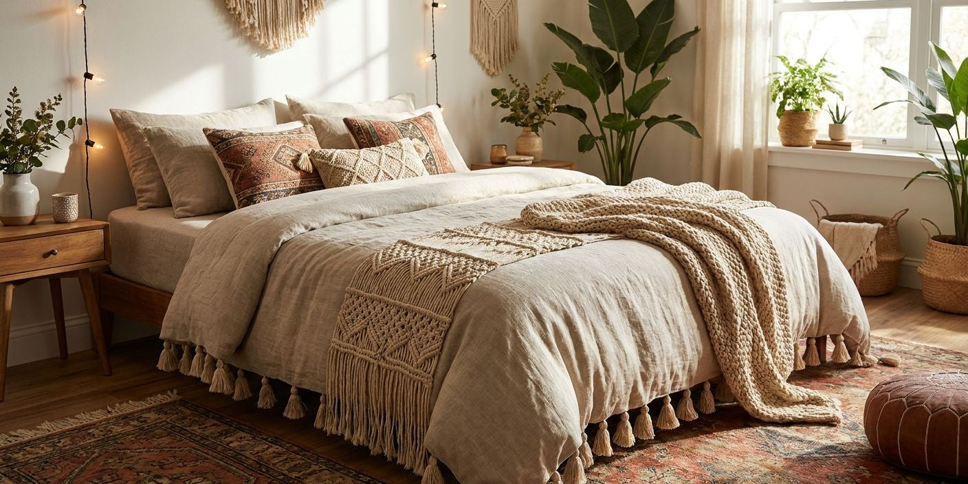 Duvet covers for a boho bedroom