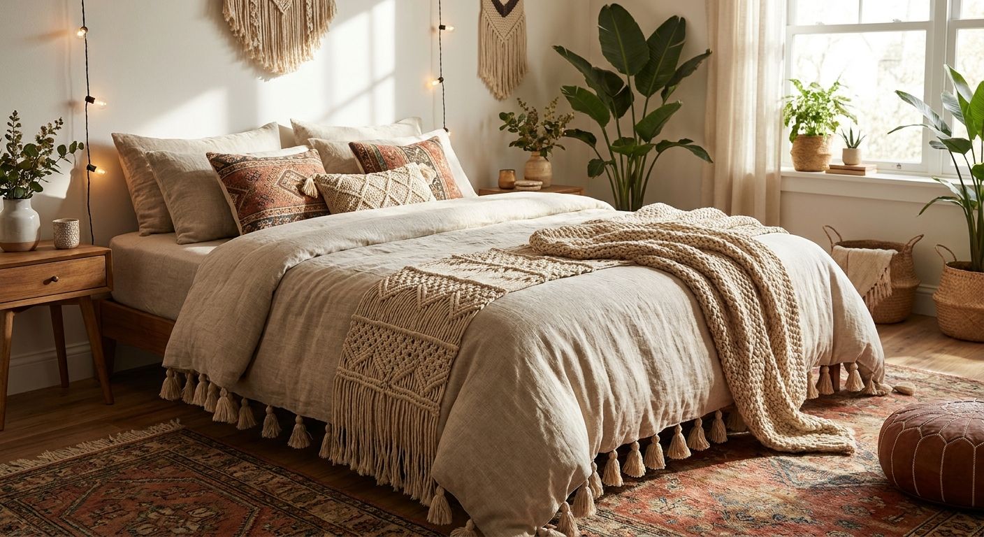 Duvet covers for a boho bedroom