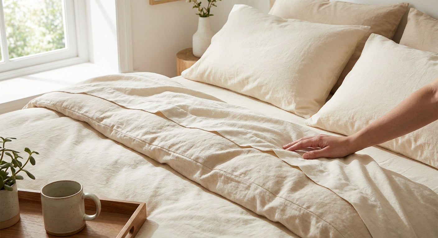 Organic cotton bedding for sensitive skin