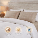 Emma Cotton Flannel Windowpane Grid Bed Pillowcases Set of 2