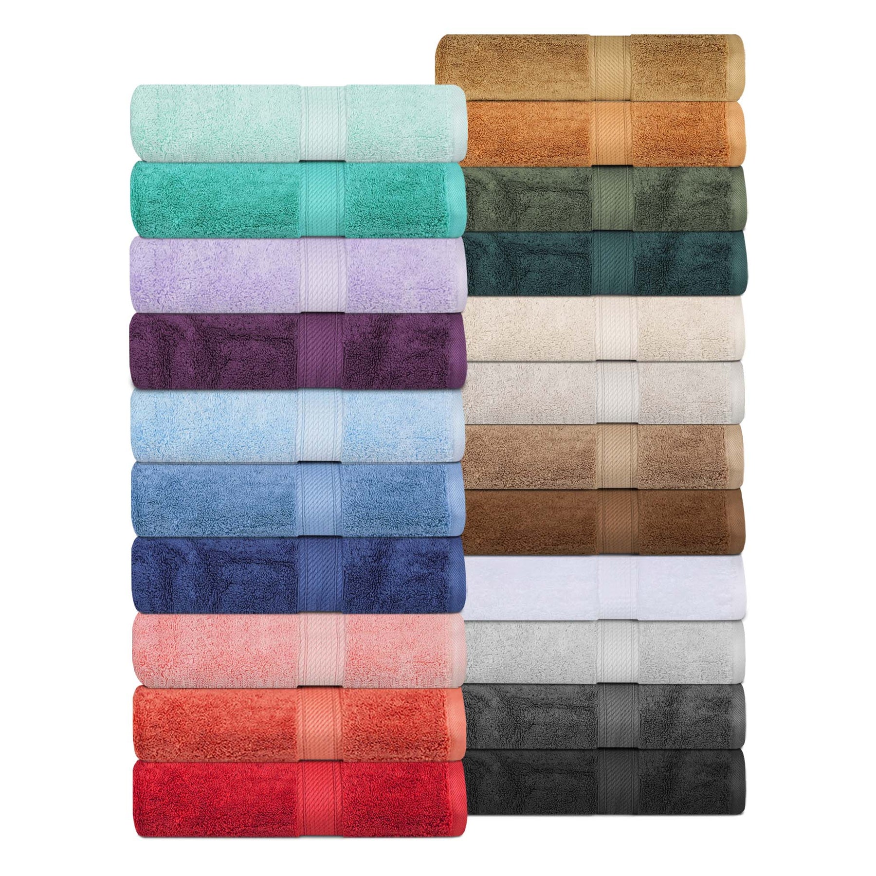 Egyptian Cotton Heavyweight 10 Piece Bath Towel Set - Sea Foam