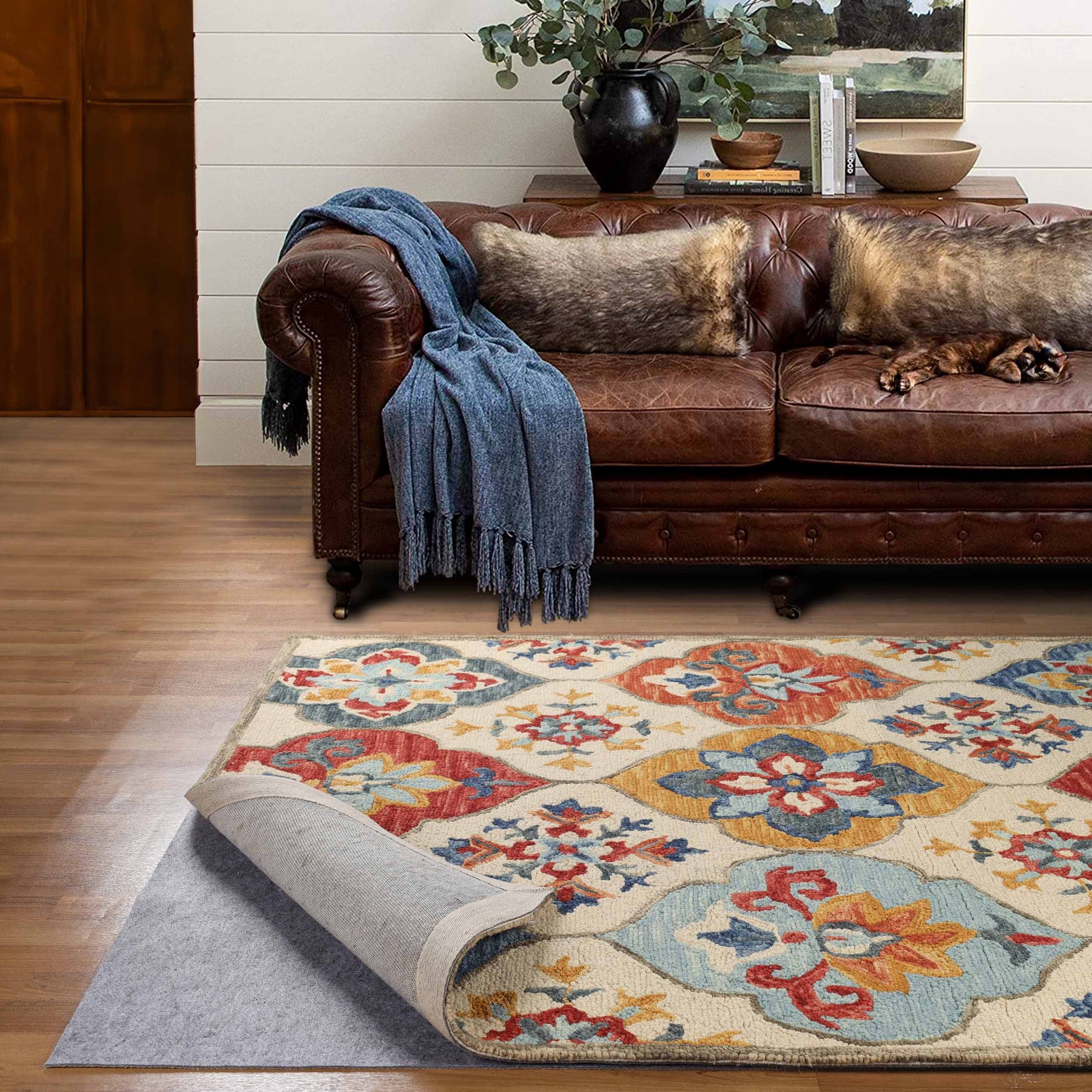 Slip-Stop Premium Low Profile Non-Slip Rug Pad for Area Rugs and Runner  Rugs, USA-Made Gripper Rug Pad Keeps Rugs in Place On Carpet and Hardwood