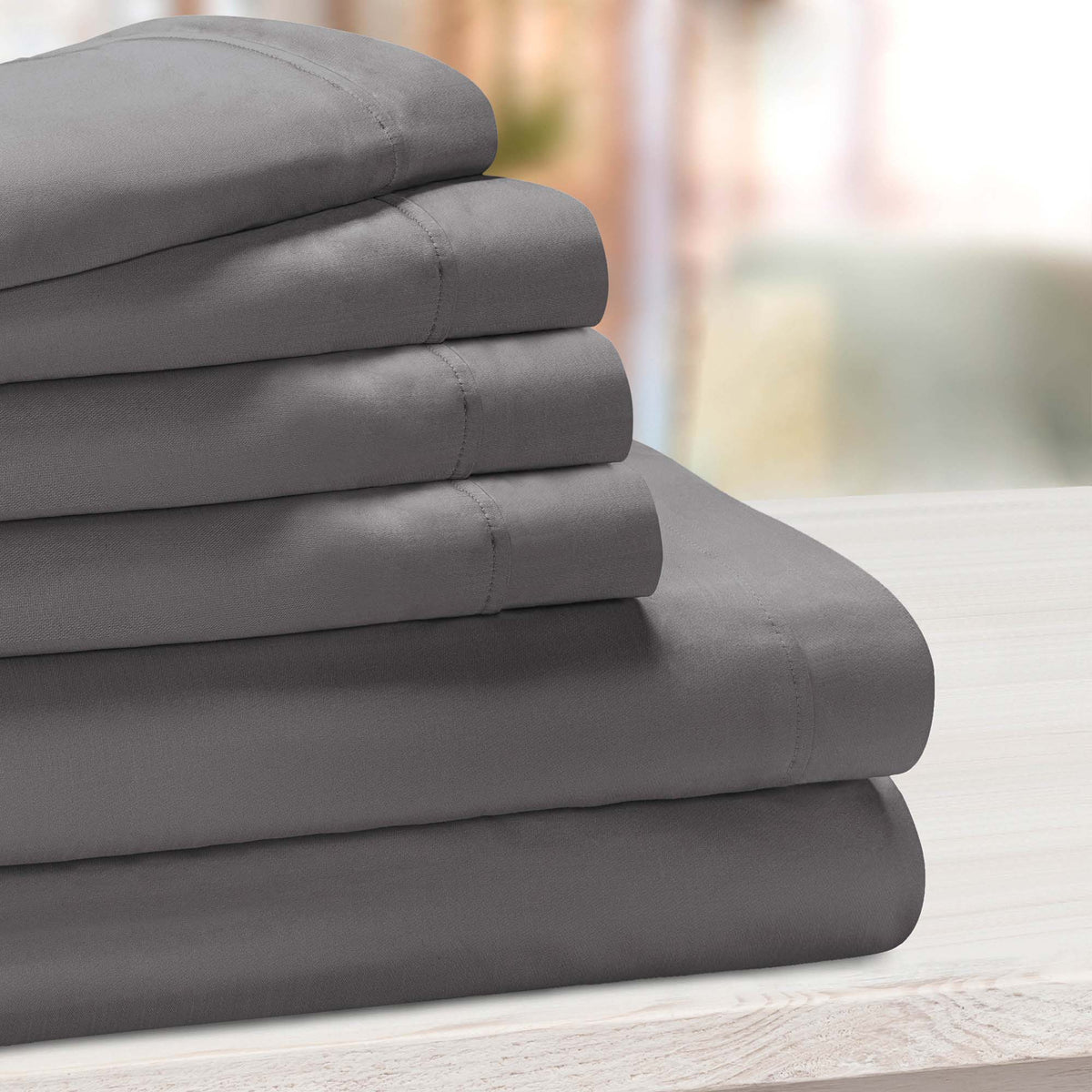 Superior Solid Deep Pocket Cotton Blend Bed Sheet Set