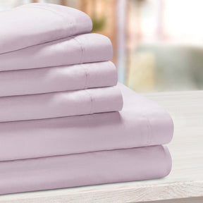 Superior Solid Deep Pocket Cotton Blend Bed Sheet Set - Lilac