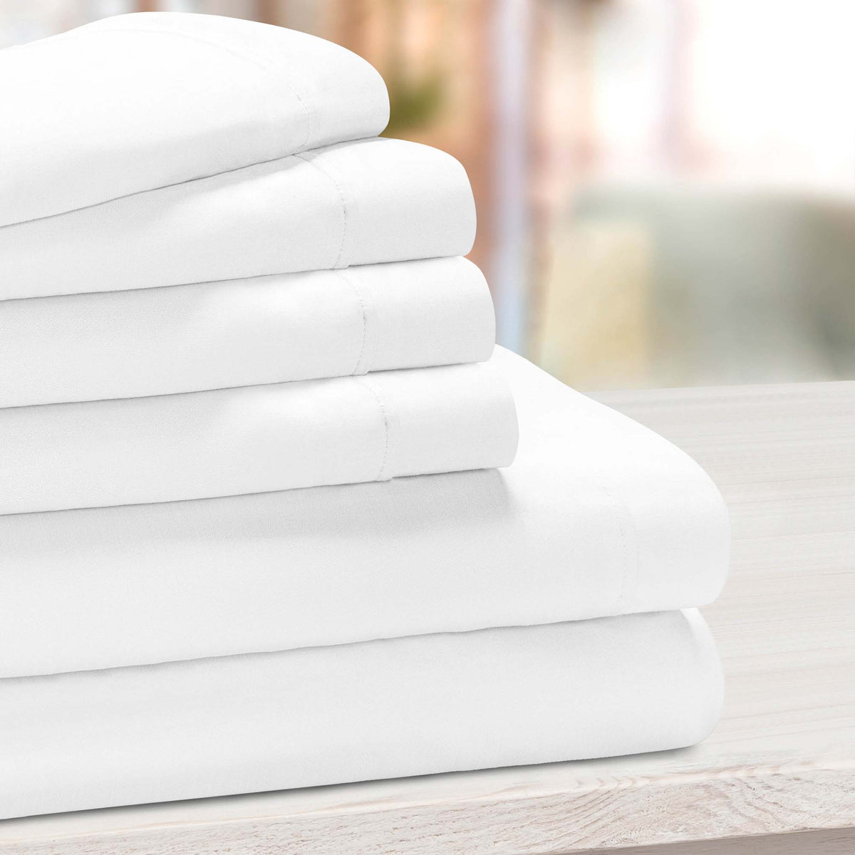 Superior Solid Deep Pocket Cotton Blend Bed Sheet Set