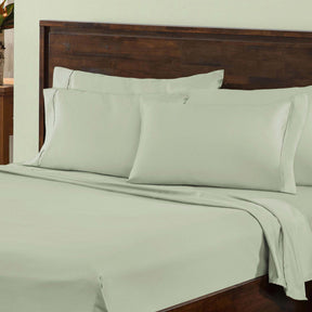 Superior Solid Deep Pocket Cotton Blend Bed Sheet Set - Green
