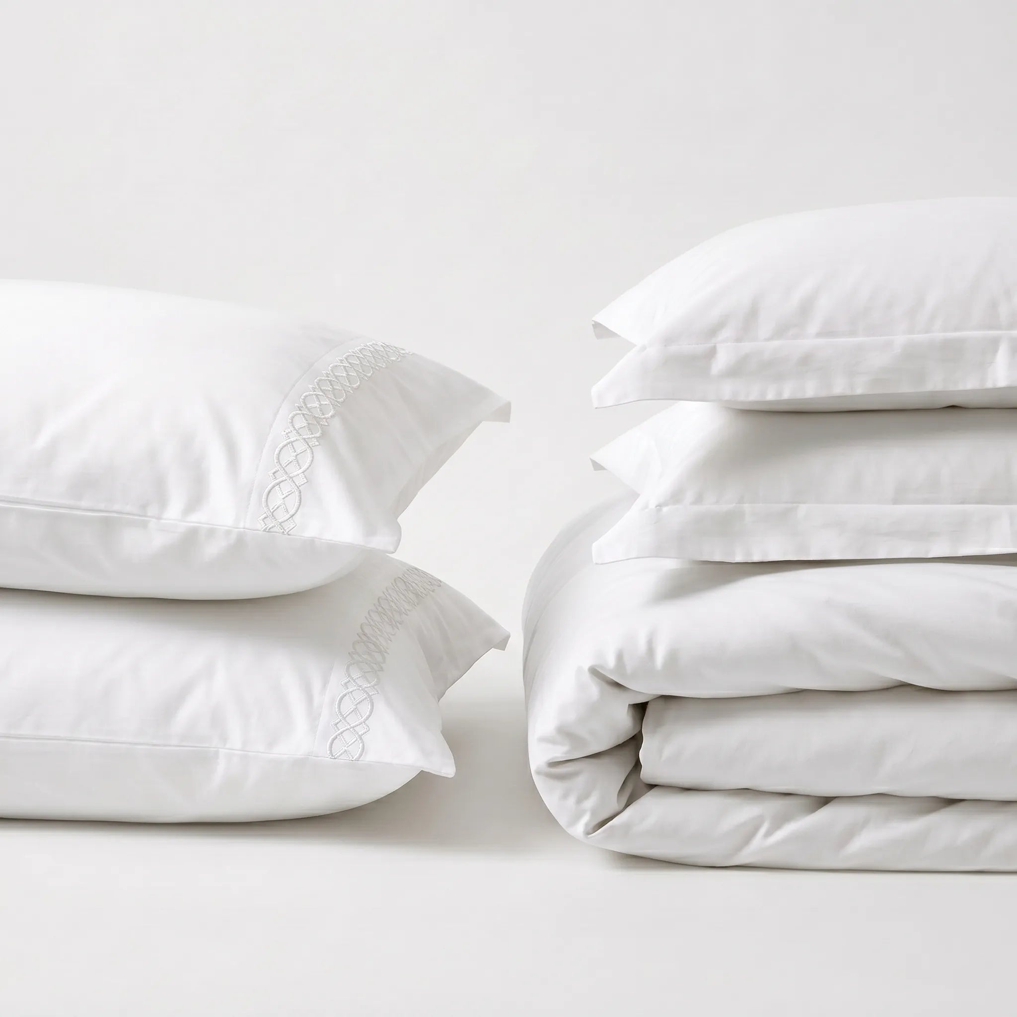 5-Piece Embroidered Egyptian Cotton 1000 Thread Count Duvet Cover Bundle