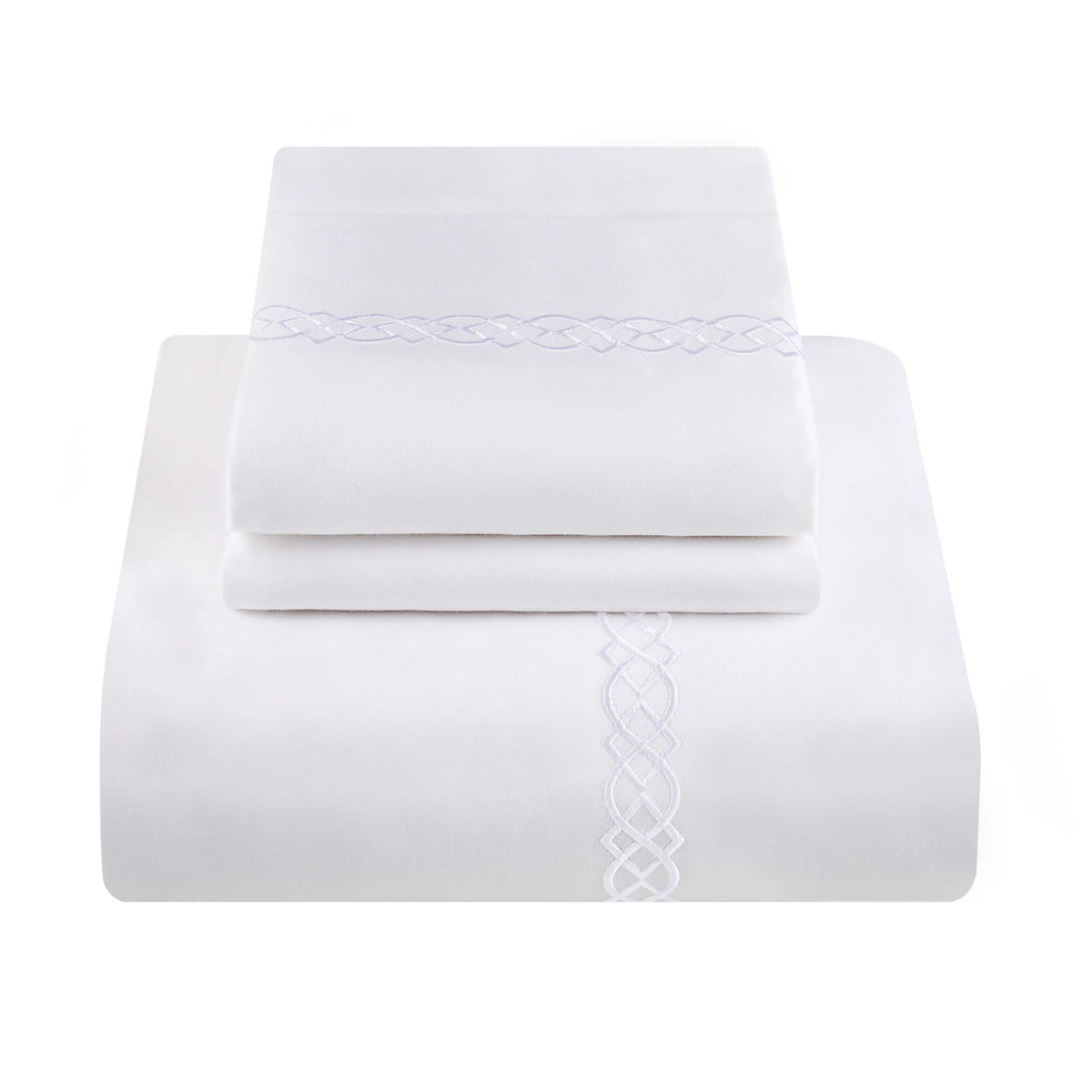 Superior Egyptian Cotton 1000 Thread Count Embroidered Duvet Cover Set