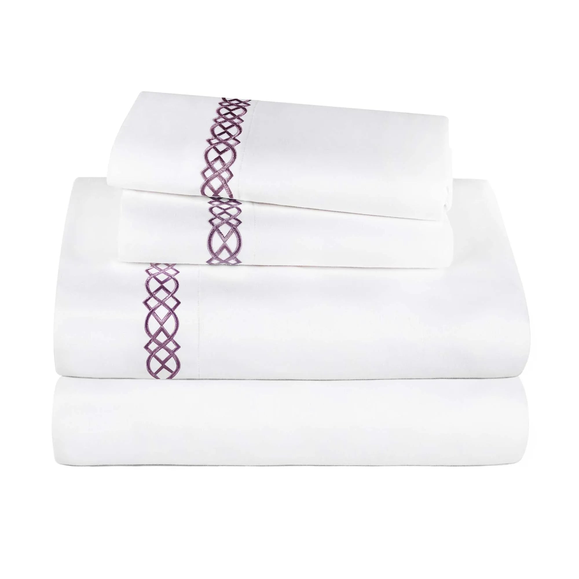Egyptian Cotton 1000 Thread Count Embroidered Bed Sheet Set - Egyptian Cotton Sheet Set by Superior