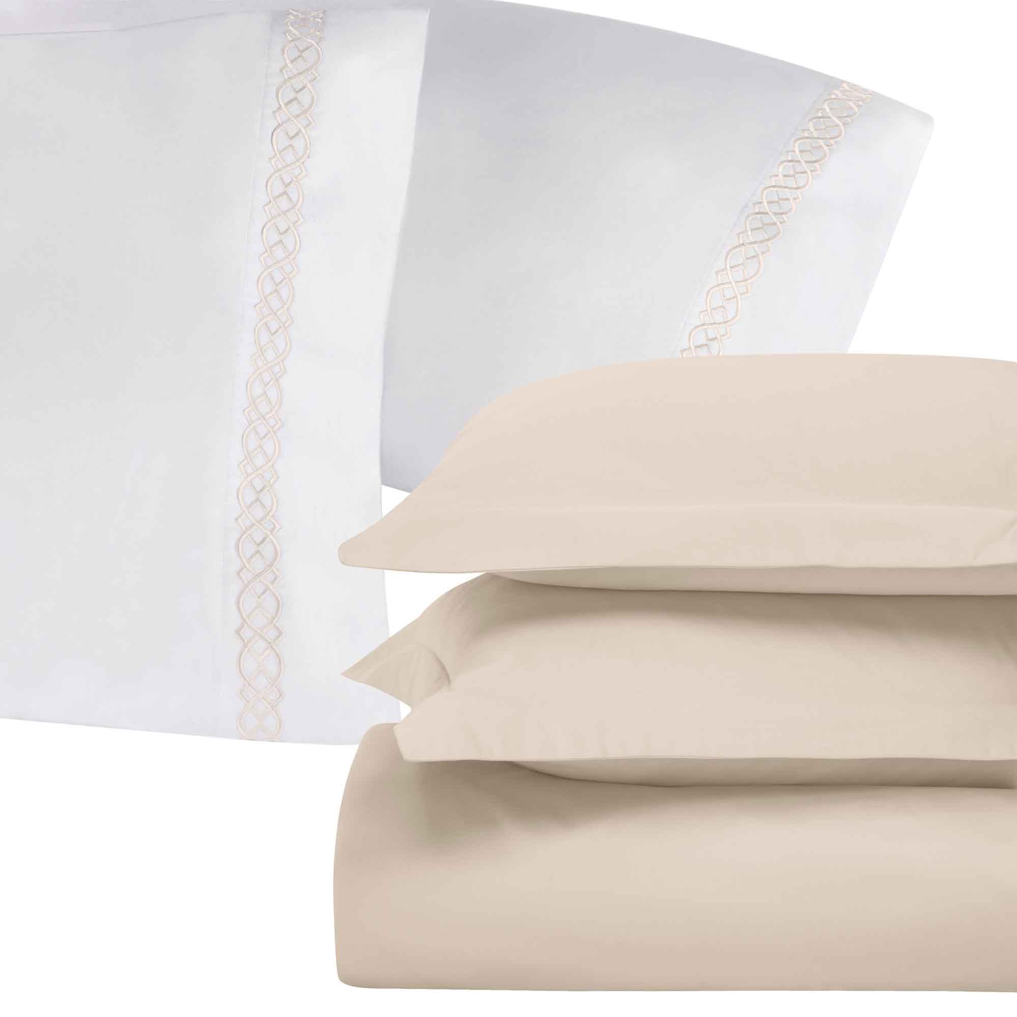 Embroidered Egyptian Cotton 1000 Thread Count Duvet Cover Bundle - Hardcore Bundle by Superior Brand