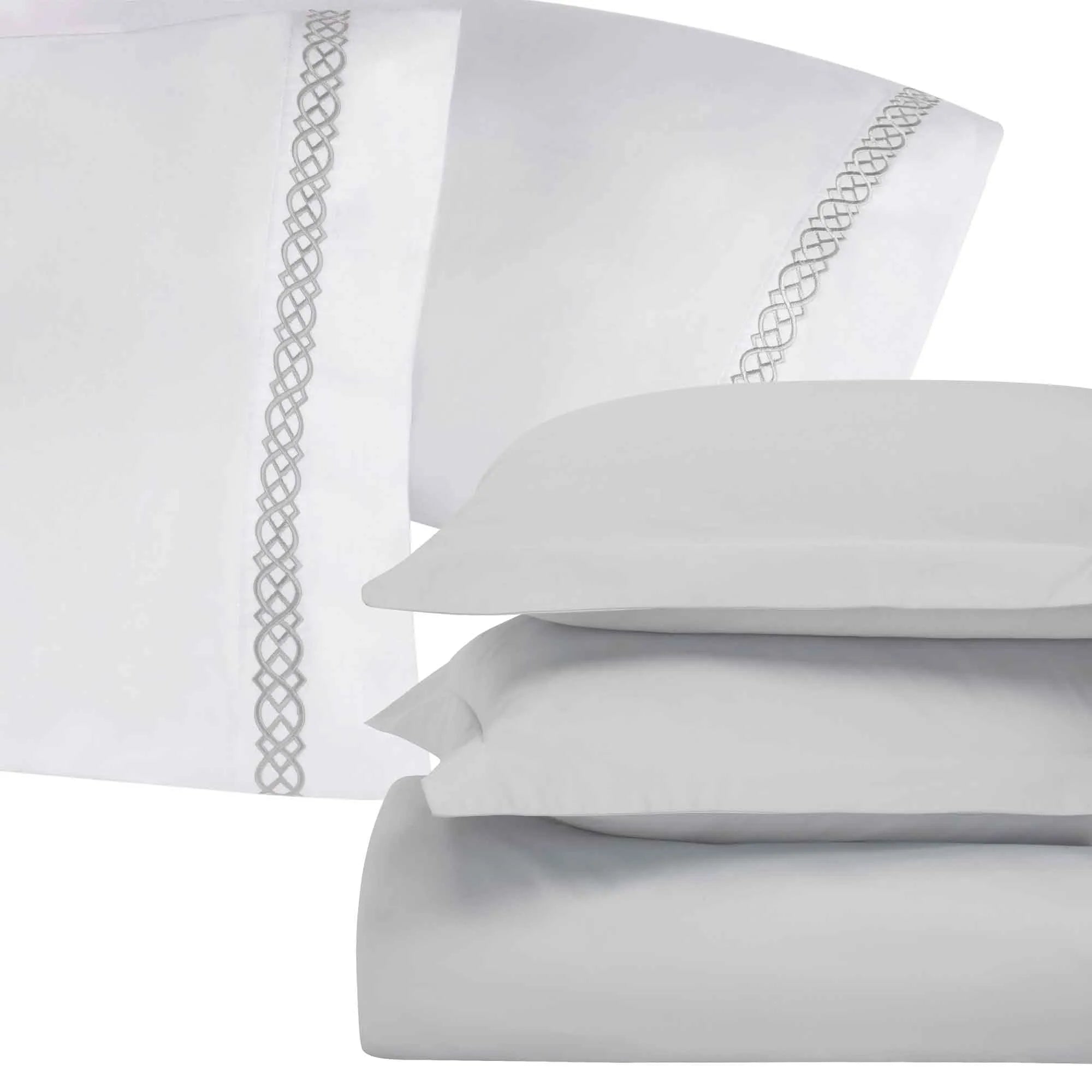 5-Piece Embroidered Egyptian Cotton 1000 Thread Count Duvet Cover Bundle - Hardcore Bundle by Superior Brand