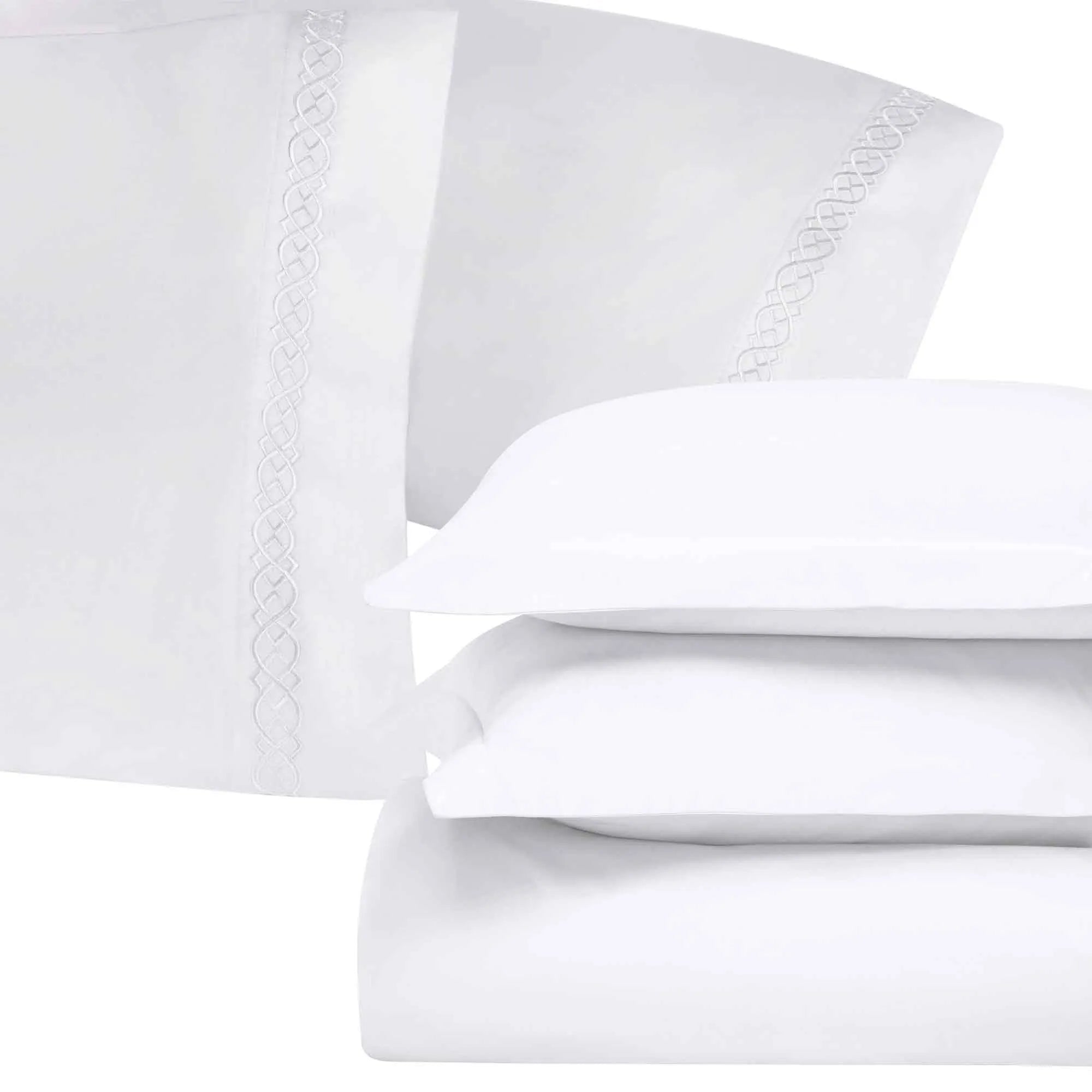 5-Piece Embroidered Egyptian Cotton 1000 Thread Count Duvet Cover Bundle - Hardcore Bundle by Superior Brand