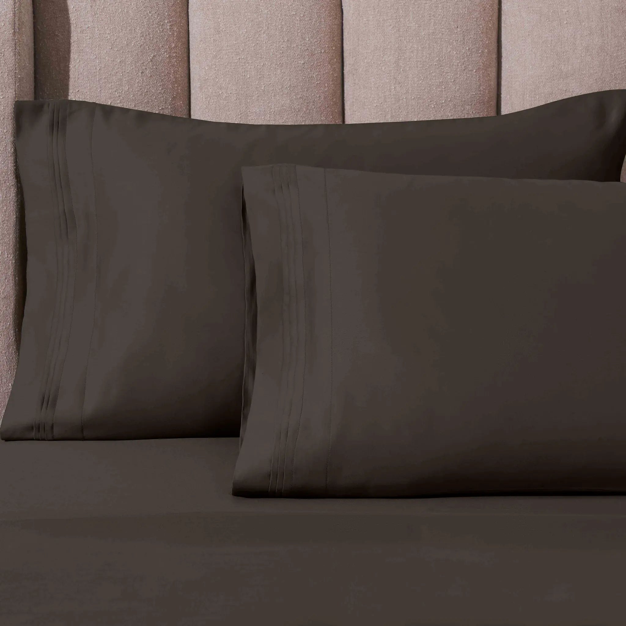 100% Egyptian Cotton 1000 Thread Count Solid Pillowcase Set