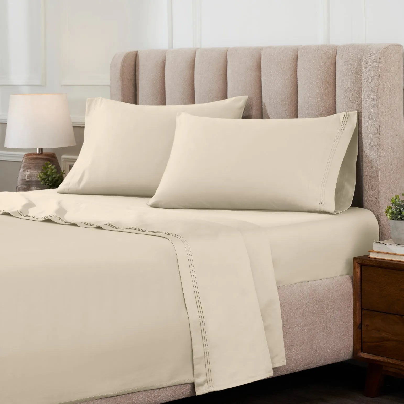 1000 Thread Count Egyptian Cotton Sateen Extra-Deep Sheet Set - Egyptian Cotton Sheet Set by Superior Brand