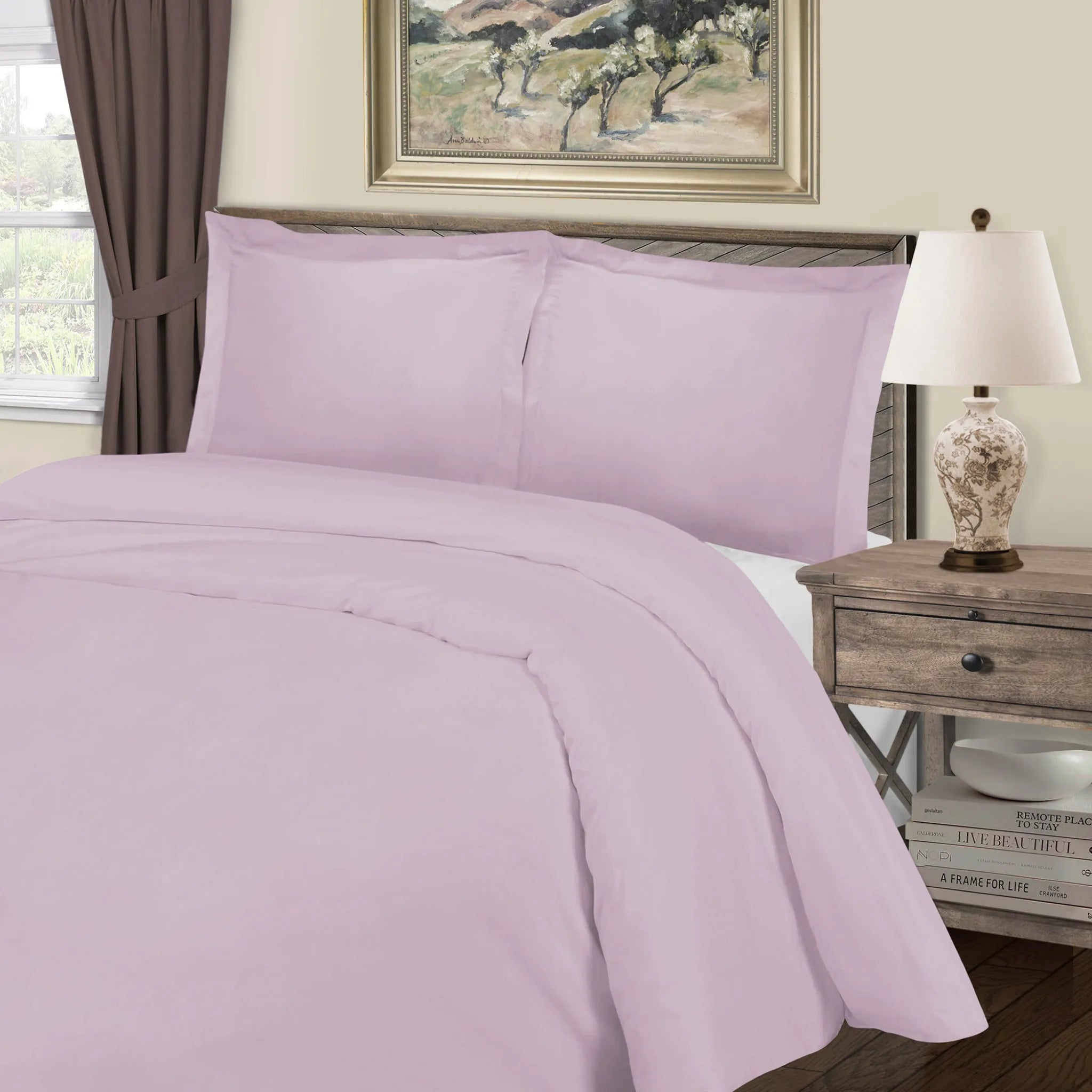 Cotton Blend 1000 Thread Count Solid Duvet Cover Set