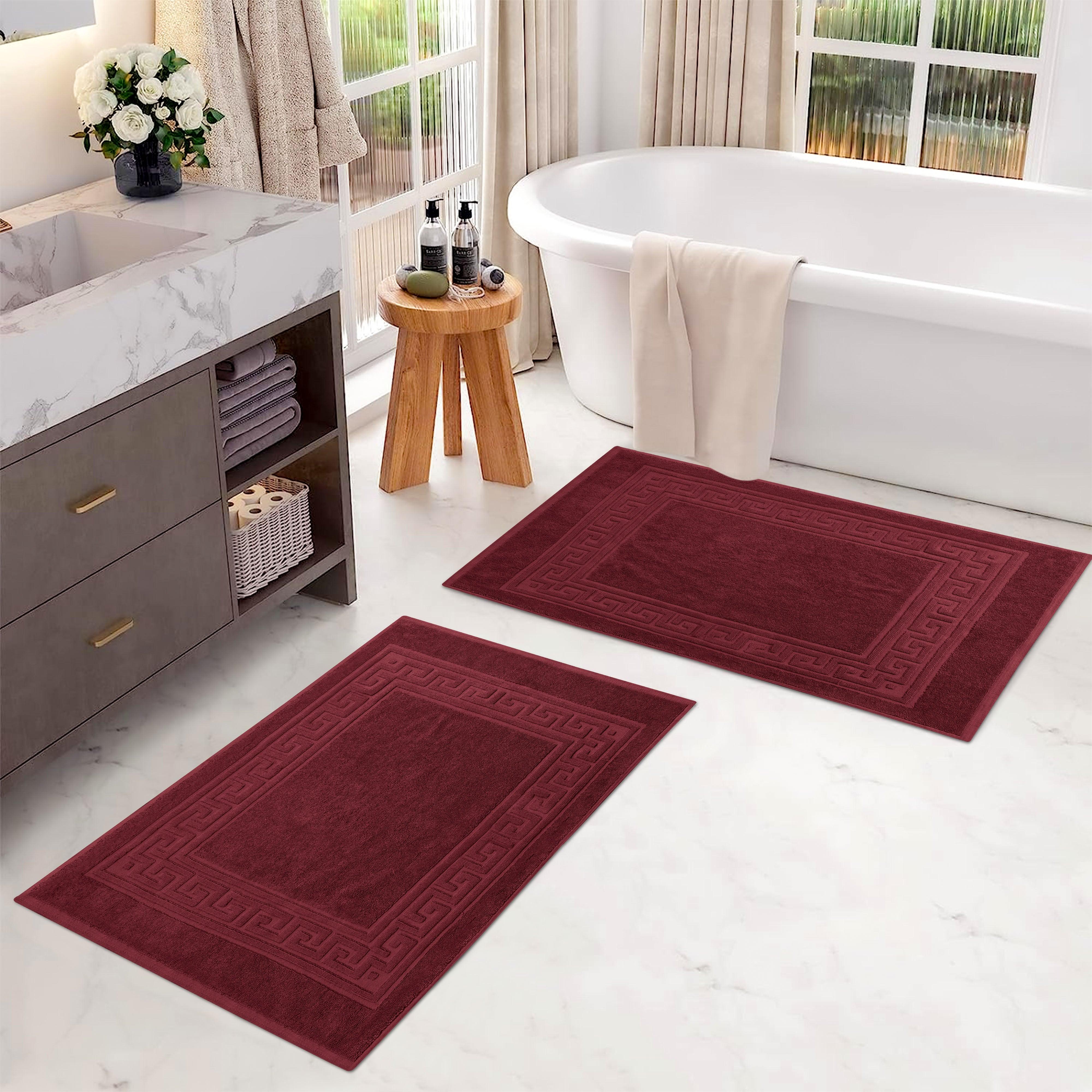 Egyptian Cotton Greek Key Infinity Border Bath Mat Set of 2 - Bath Mats by Superior Brand