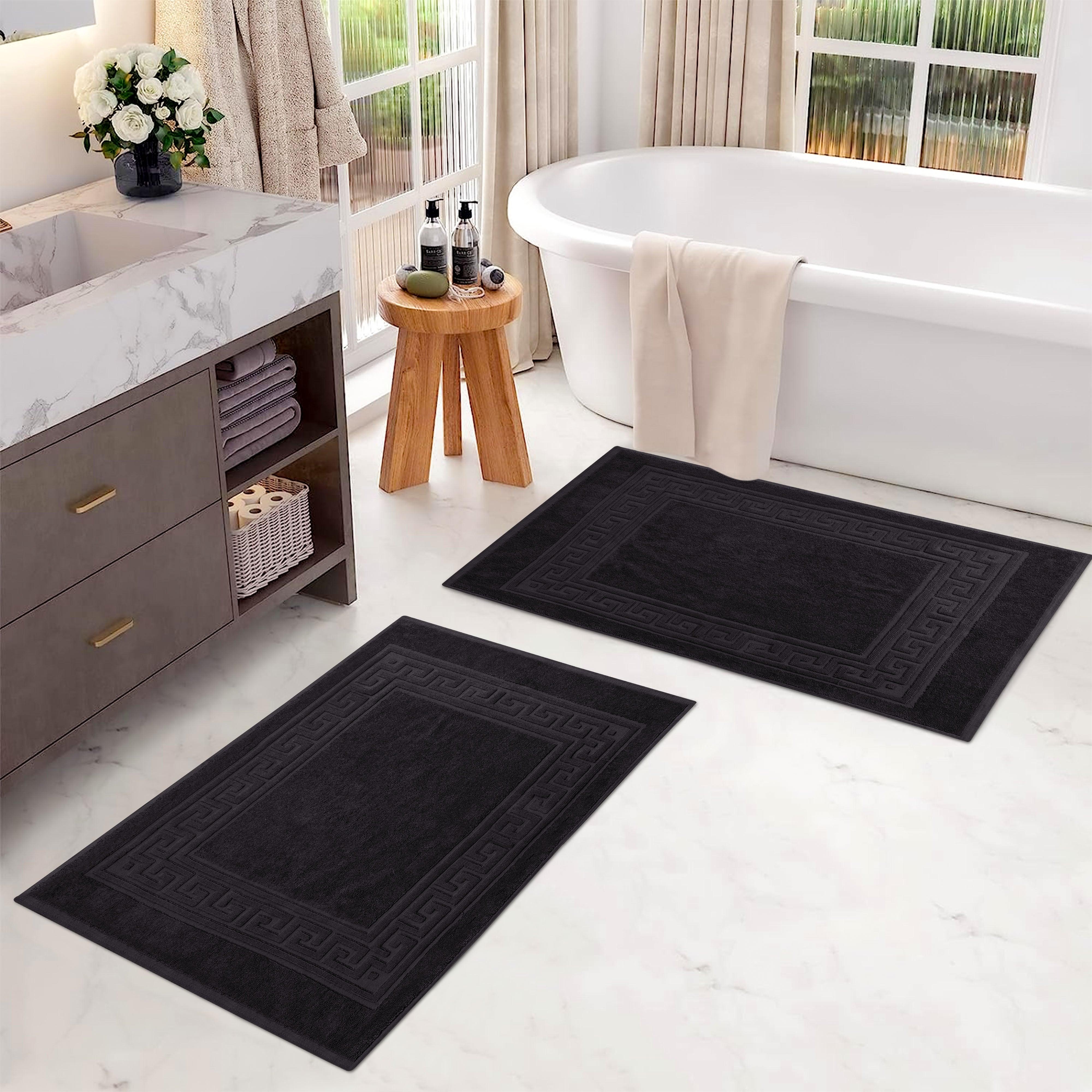 Egyptian Cotton Greek Key Infinity Border Bath Mat Set of 2 - Bath Mats by Superior Brand