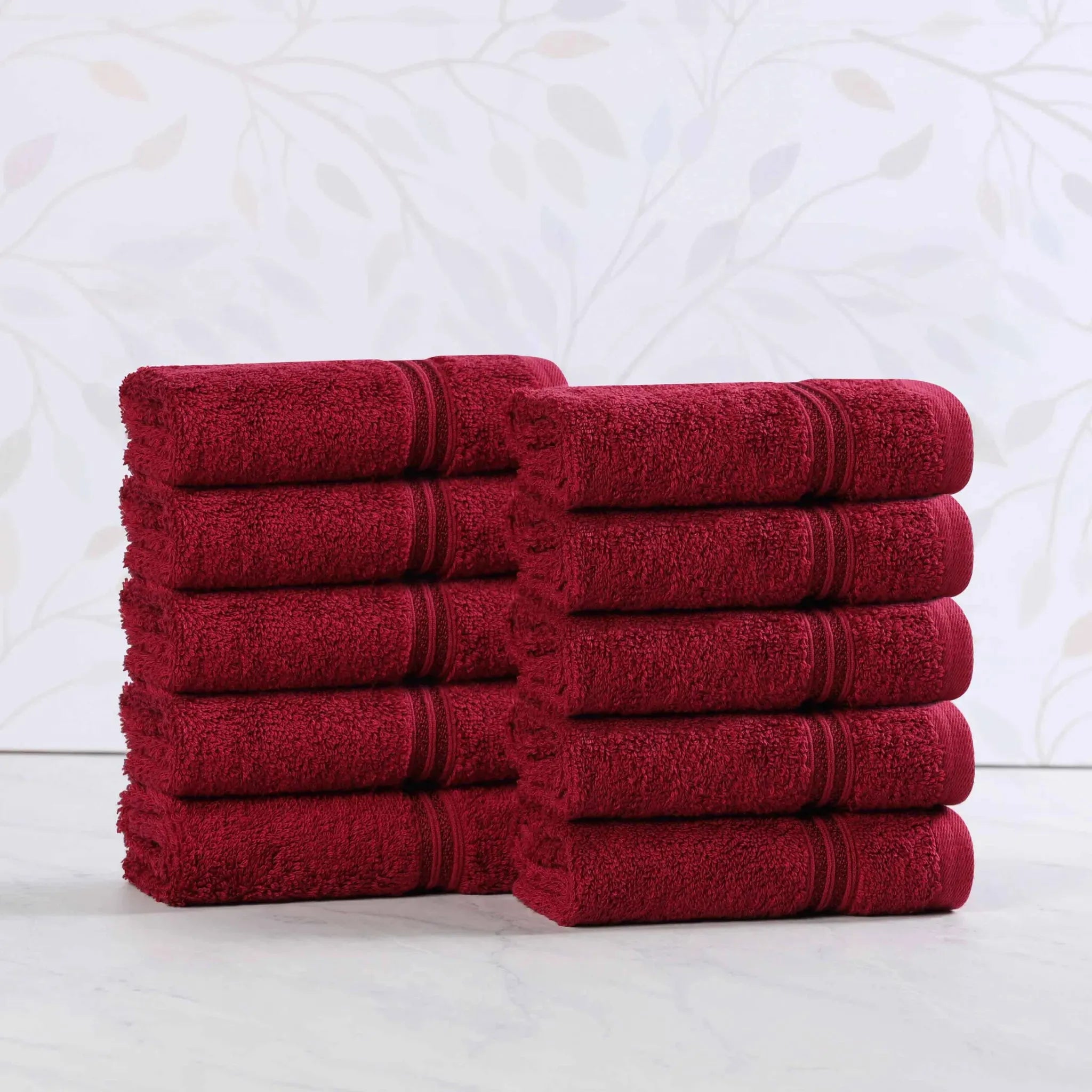 Egyptian Cotton Heritage Face Towel Set of 10 - Egyptian Cotton Face Towel by Superior Brand