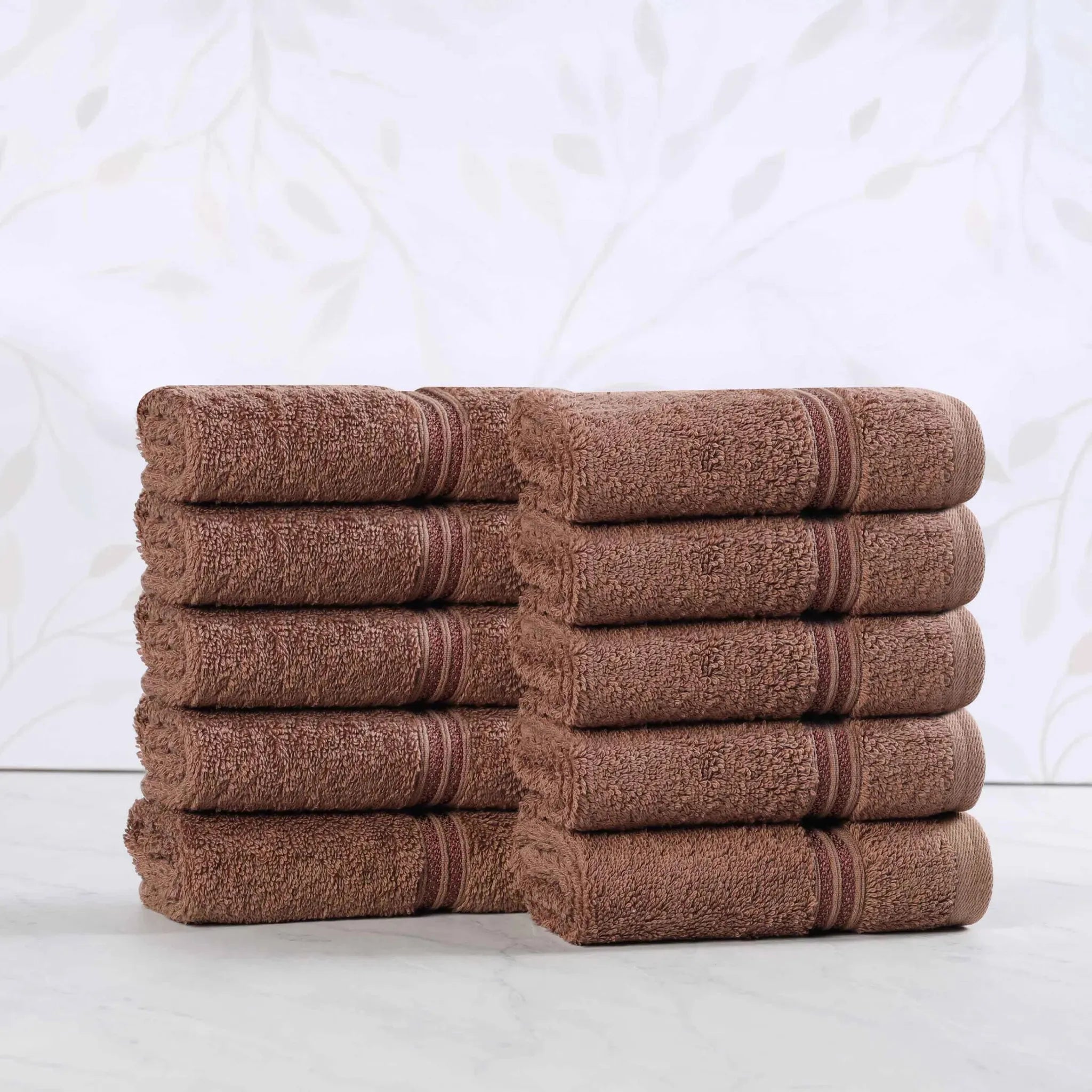 Egyptian Cotton Heritage Face Towel Set of 10 - Egyptian Cotton Face Towel by Superior Brand