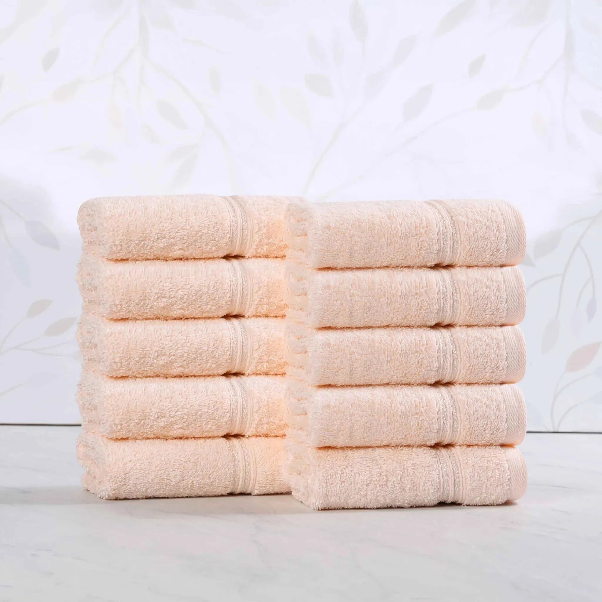 Egyptian Cotton Heritage Face Towel Set of 10 - Egyptian Cotton Face Towel by Superior Brand