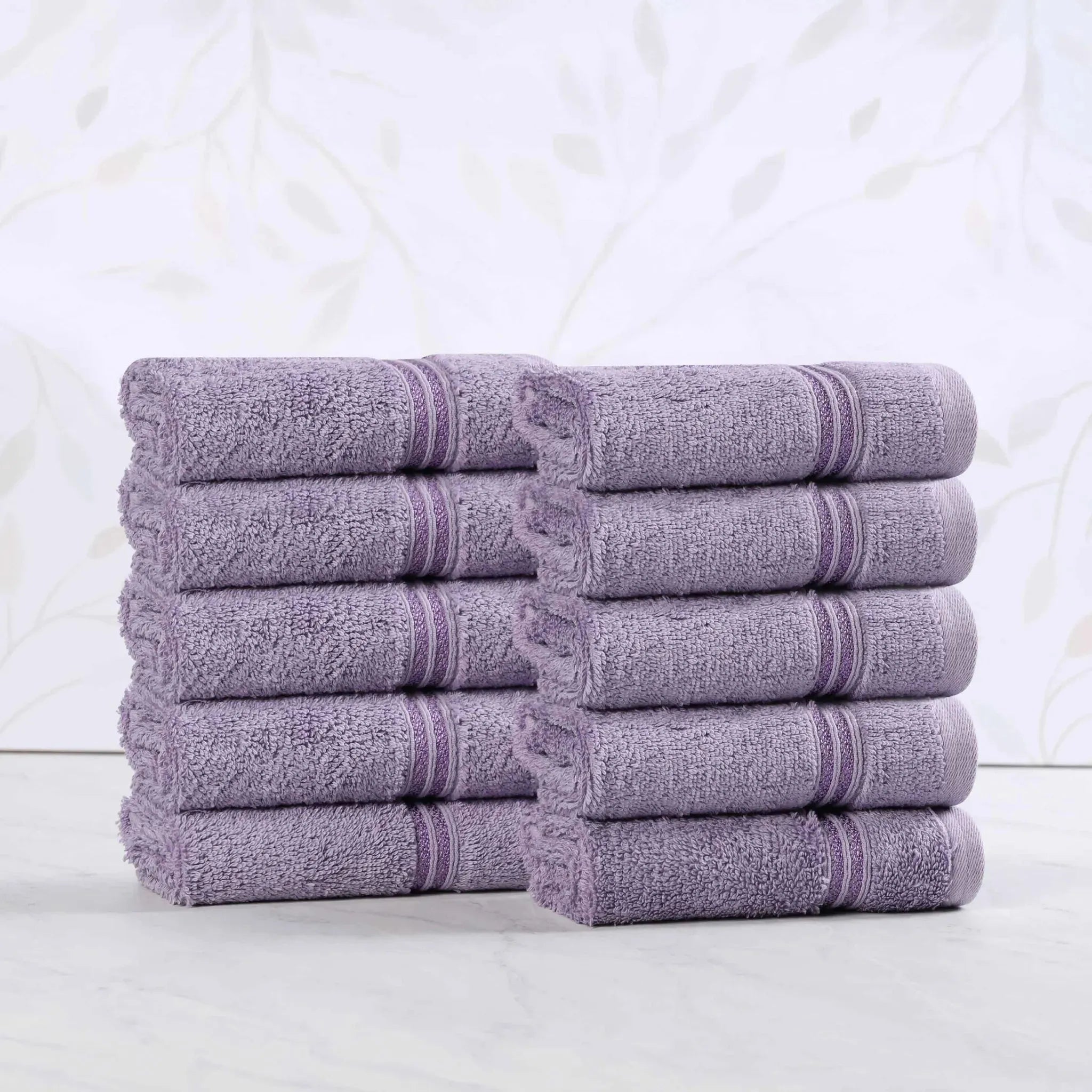 Egyptian Cotton Heritage Face Towel Set of 10 - Egyptian Cotton Face Towel by Superior Brand