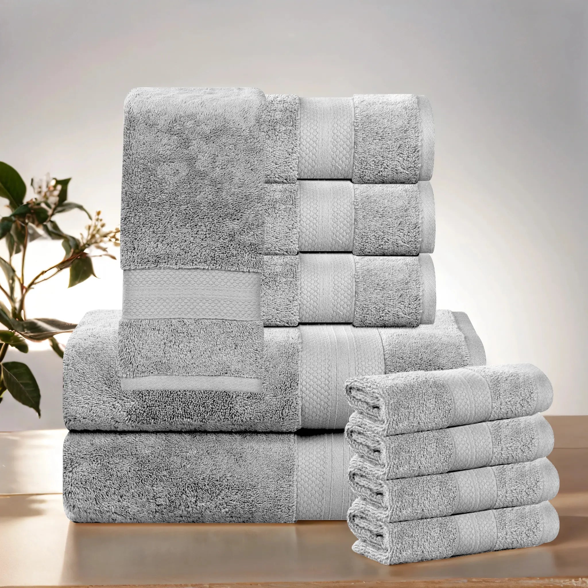 Bath Towel Set Turkish Cotton Plush Heavyweight - Aria