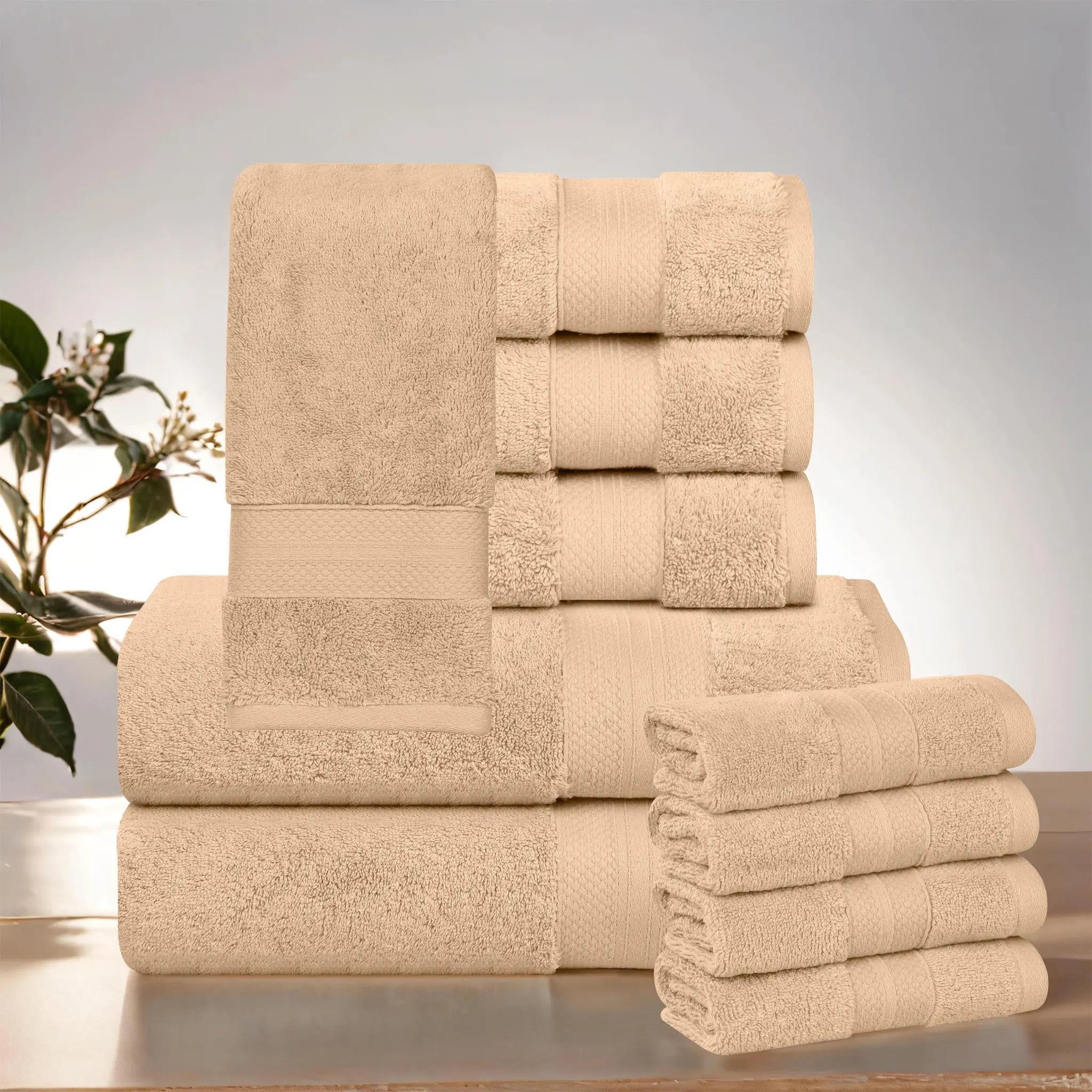 Bath Towel Set Turkish Cotton Plush Heavyweight - Aria