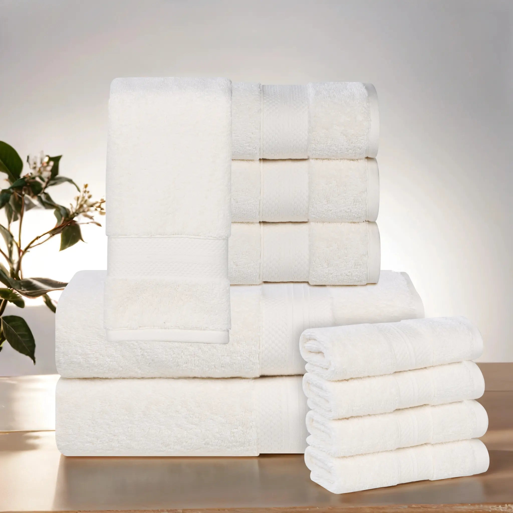 Bath Towel Set Turkish Cotton Plush Heavyweight - Aria