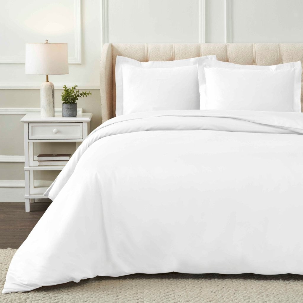 1200 Thread Count Egyptian Cotton Solid Duvet Cover Set - Egyptian Cotton Duvet Cover Set by Superior Brand