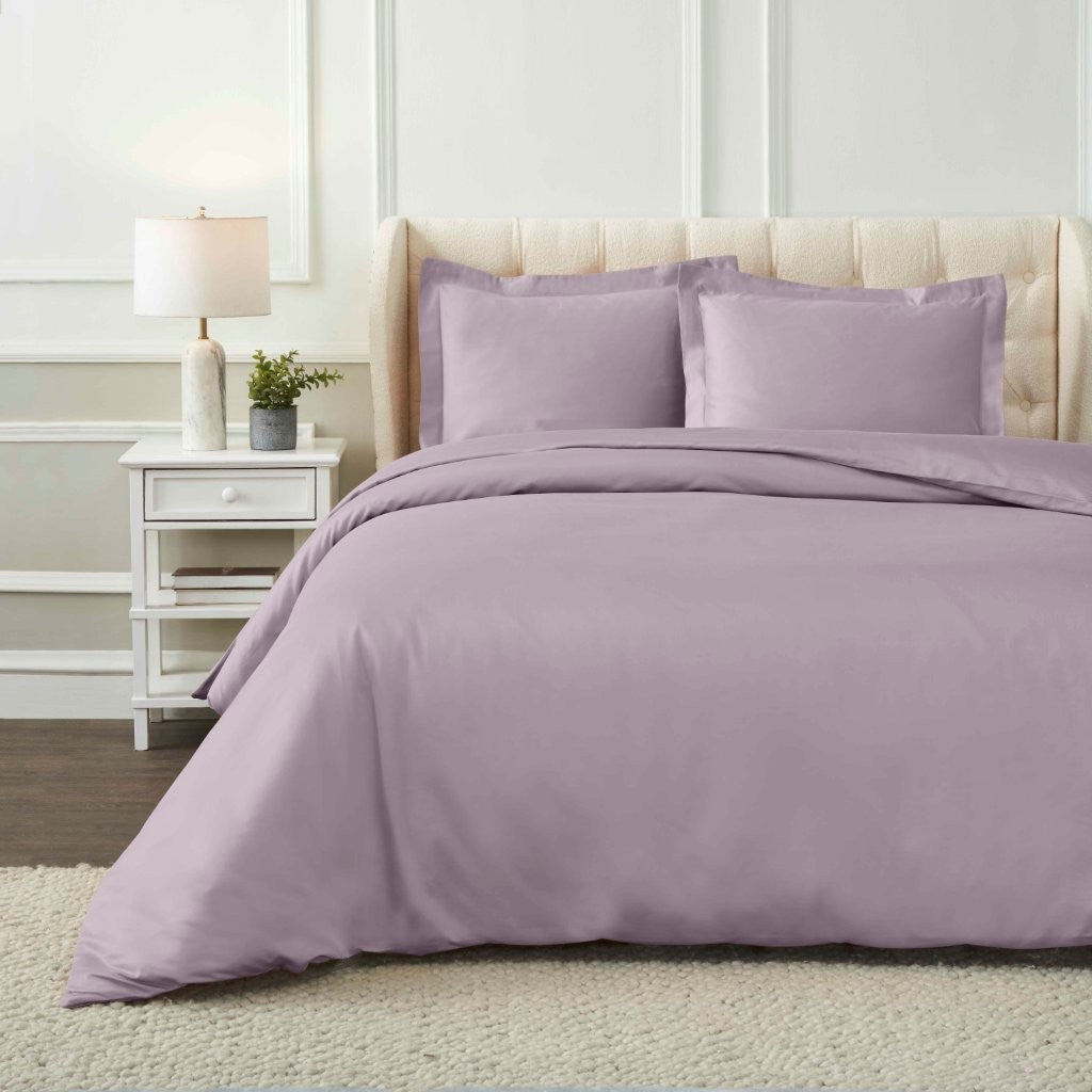1200 Thread Count Egyptian Cotton Solid Duvet Cover Set - Egyptian Cotton Duvet Cover Set by Superior Brand