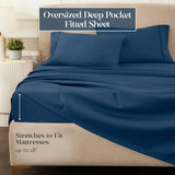 1200 Thread Count Egyptian Cotton Sateen Sheet Set - Egyptian Cotton Sheet Set by Superior Brand