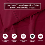 1200 Thread Count Egyptian Cotton Sateen Sheet Set - Egyptian Cotton Sheet Set by Superior Brand