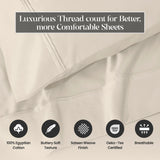 1200 Thread Count Egyptian Cotton Sateen Sheet Set - Egyptian Cotton Sheet Set by Superior Brand