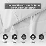 1200 Thread Count Egyptian Cotton Sateen Sheet Set - Egyptian Cotton Sheet Set by Superior Brand